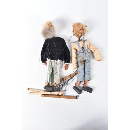 103 - A LARGE SIZE PELHAM PUPPET, playworn condition with some paint loss, marking and wear, missing wig a... 