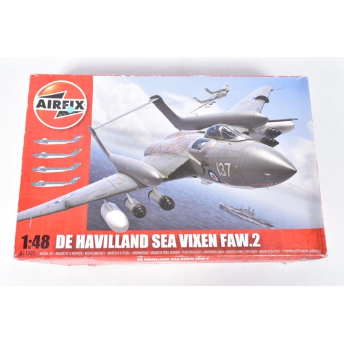 113 - THREE 1:48 SCALE AIRFIX MILITARY AIRCRAFT MODELS , the first is the EE Lightning F-1/F-1A/F-2/F-3 nu... 