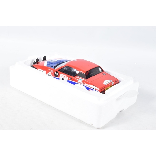 116 - A BOXED OTTO MOBILE TRIUMPH TR7 GROUPE B 1:18 MODEL RACE CAR, numbered OT220 UVI, red, white and blu... 