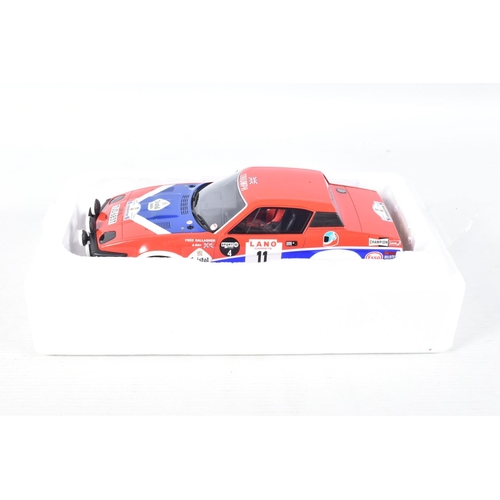 116 - A BOXED OTTO MOBILE TRIUMPH TR7 GROUPE B 1:18 MODEL RACE CAR, numbered OT220 UVI, red, white and blu... 