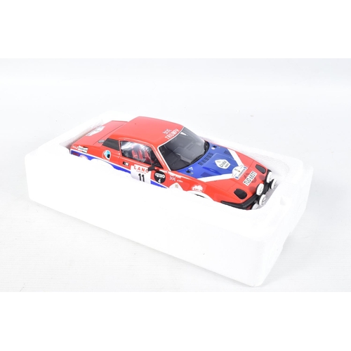 116 - A BOXED OTTO MOBILE TRIUMPH TR7 GROUPE B 1:18 MODEL RACE CAR, numbered OT220 UVI, red, white and blu... 