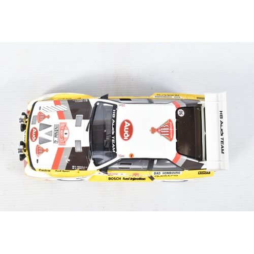 118 - A BOXED OTTO MOBILE AUDI SPORTS QUATTRO SI RMC#6 1:18 MODEL RALLY CAR, numbered OT616 UVI, white bod... 