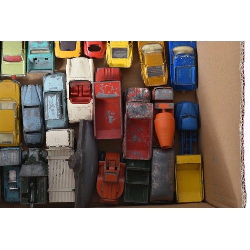 123 - A QUANTITY OF UNBOXED AND ASSORTED PLAYWORN DIECAST VEHICLES, to include Dublo Dinky A.E.C. Mercury ... 