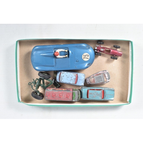 123 - A QUANTITY OF UNBOXED AND ASSORTED PLAYWORN DIECAST VEHICLES, to include Dublo Dinky A.E.C. Mercury ... 