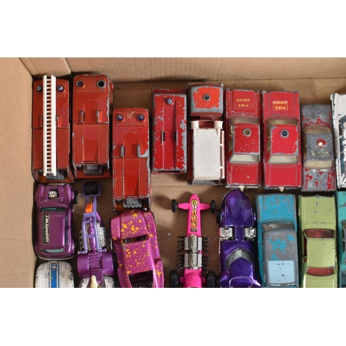 123 - A QUANTITY OF UNBOXED AND ASSORTED PLAYWORN DIECAST VEHICLES, to include Dublo Dinky A.E.C. Mercury ... 