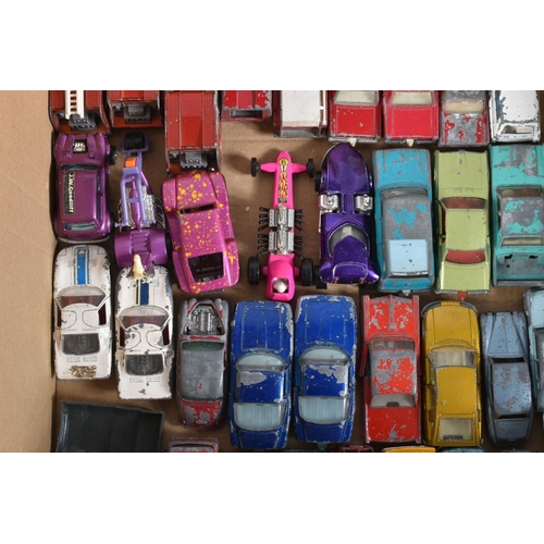 123 - A QUANTITY OF UNBOXED AND ASSORTED PLAYWORN DIECAST VEHICLES, to include Dublo Dinky A.E.C. Mercury ... 