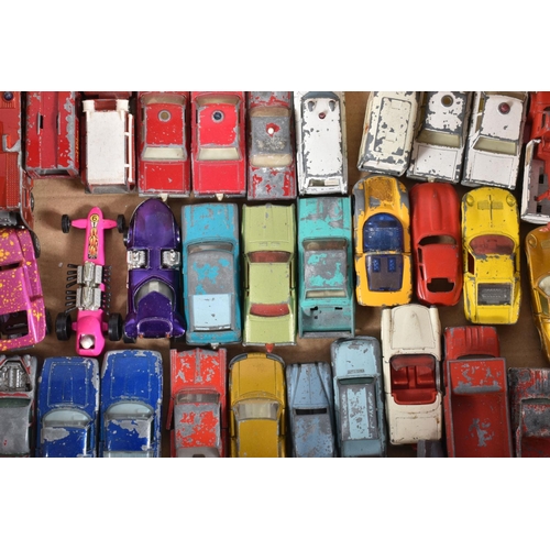 123 - A QUANTITY OF UNBOXED AND ASSORTED PLAYWORN DIECAST VEHICLES, to include Dublo Dinky A.E.C. Mercury ... 