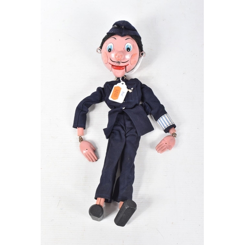 95 - NINE BOXED PELHAM SM PUPPETS, 2 x Farmer, Witch with broom , Schoolmaster, Policeman, 2 x MacBoozle ... 