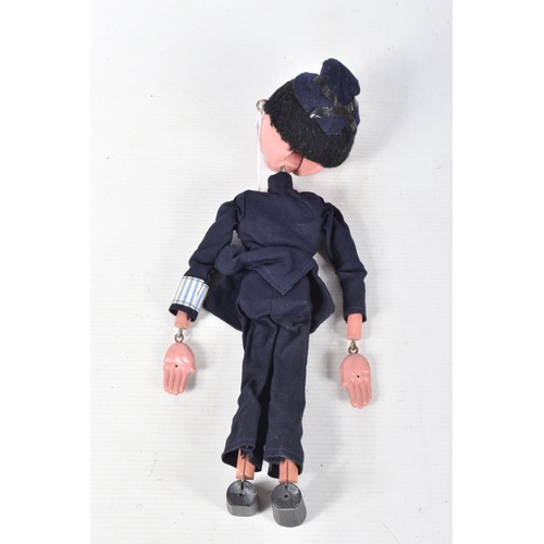 95 - NINE BOXED PELHAM SM PUPPETS, 2 x Farmer, Witch with broom , Schoolmaster, Policeman, 2 x MacBoozle ... 