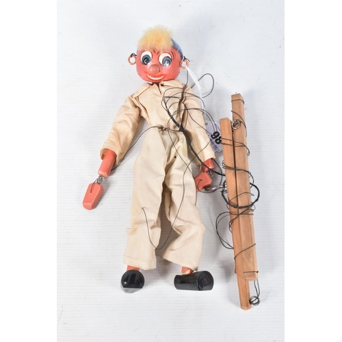 98 - EIGHT BOXED PELHAM BOY PUPPETS, many appear to be homemade or modified Pelham puppets, possibly incl... 