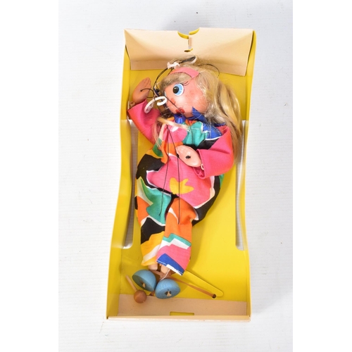 99 - THREE BOXED PELHAM JC GIRL WITH SKIPPING ROPE PUPPETS, all appear complete and in fairly good condit... 