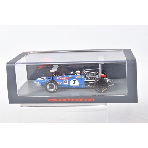 137 - FIVE BOXED SPARK MODELS MINIMAX 1960'S RACECARS, to included a Jackie Stewart Matra MS10 Winner Sout... 