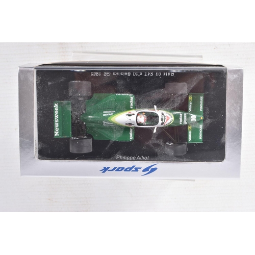 138 - FIVE BOXED SPARK MODELS MINIMAX 1980'S RACECARS, to include a Nelson Piquet Brabham BT49 Winner Long... 