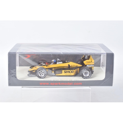 138 - FIVE BOXED SPARK MODELS MINIMAX 1980'S RACECARS, to include a Nelson Piquet Brabham BT49 Winner Long... 