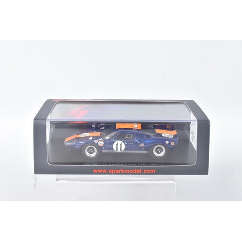 139 - FIVE BOXED SPARK MODELS MINIMAX VEHICLES, to include an Ickx and Thompson Ford GT40 6th Daytona 24H ... 