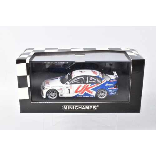 149 - FIVE BOXED PAUL'S MODEL ART MINICHAMPS MODELS, to includea BMW 320i BTCC 2004, Champion: Andy Priaul... 