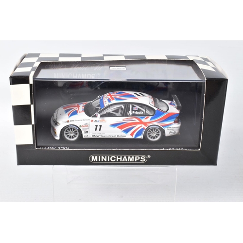 149 - FIVE BOXED PAUL'S MODEL ART MINICHAMPS MODELS, to includea BMW 320i BTCC 2004, Champion: Andy Priaul... 