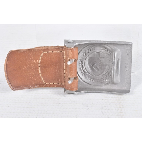 260 - A WWII ERA GERMAN R.A.D BELT BUCKLE, this buckle is aluminium and features the RAD (Reich Labour Ser... 