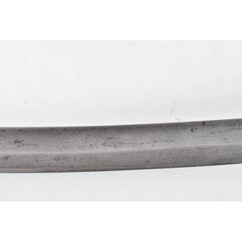 273 - AN EDWARDIAN CURVED SWORD MADE BY E THURKLE OF SOHO LONDON, the blade features the makers name on on... 