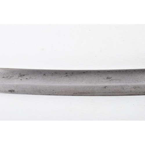 273 - AN EDWARDIAN CURVED SWORD MADE BY E THURKLE OF SOHO LONDON, the blade features the makers name on on... 