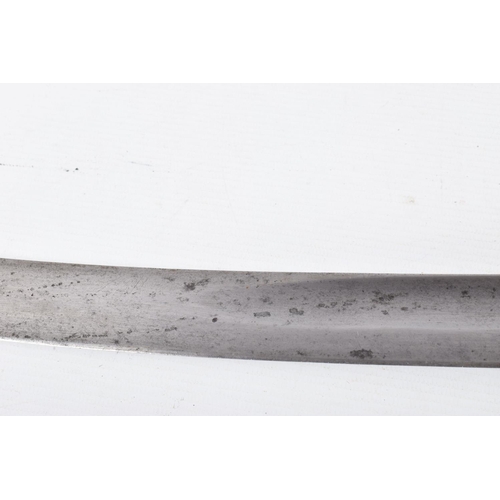 273 - AN EDWARDIAN CURVED SWORD MADE BY E THURKLE OF SOHO LONDON, the blade features the makers name on on... 