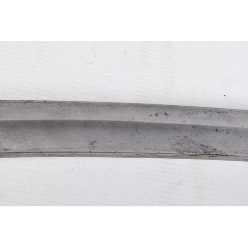 273 - AN EDWARDIAN CURVED SWORD MADE BY E THURKLE OF SOHO LONDON, the blade features the makers name on on... 