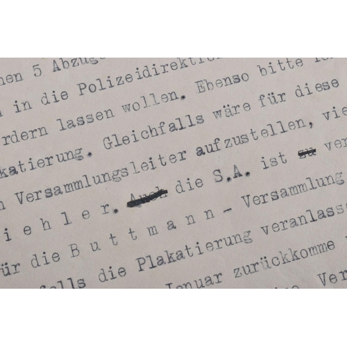 275 - A LETTER SENT BY HENRICH HIMMLER TO PHILIP BOUHLER, Philip Bouhler was business manager of the Germa... 