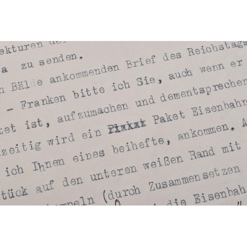 275 - A LETTER SENT BY HENRICH HIMMLER TO PHILIP BOUHLER, Philip Bouhler was business manager of the Germa... 