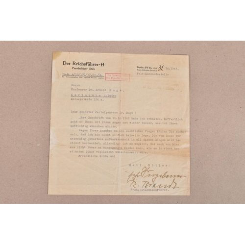 279 - A 1942 DATED TYPED LETTER SIGNED BY RUDOLPH BRANDT, Mr Brandt was a lawyer by trade but was also an ... 