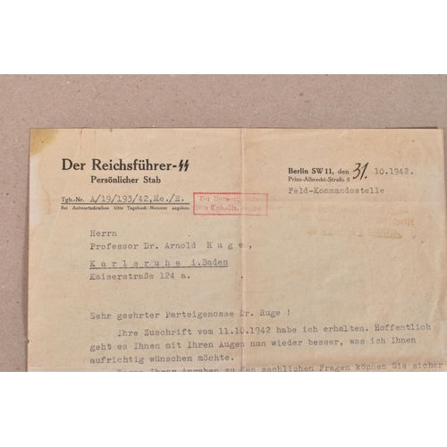 279 - A 1942 DATED TYPED LETTER SIGNED BY RUDOLPH BRANDT, Mr Brandt was a lawyer by trade but was also an ... 