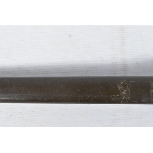 287 - A WWI UNITED STATES 1917 REMINGTON BAYONET, this has a ribbed wooden grip and the blade has clear ma... 