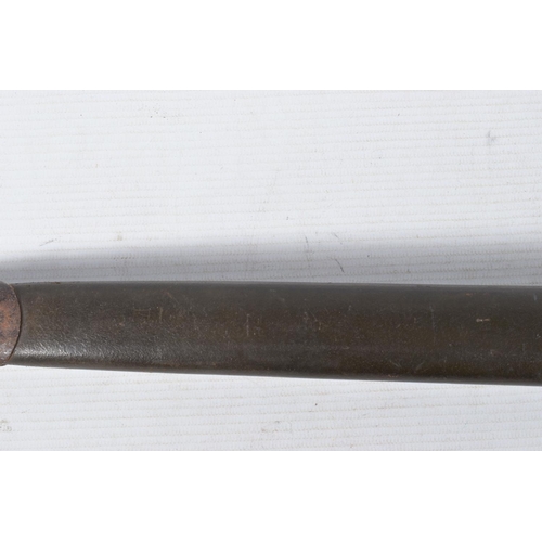 287 - A WWI UNITED STATES 1917 REMINGTON BAYONET, this has a ribbed wooden grip and the blade has clear ma... 