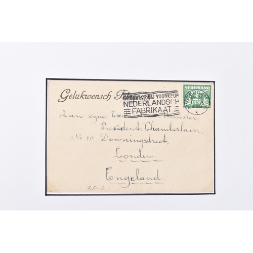 288 - A LARGE ARCHIVE OF POSTCARDS AND LETTERS IN RELATION TO ADOLF HITLERS MEETING WITH NEVILLE CHAMBERLA... 