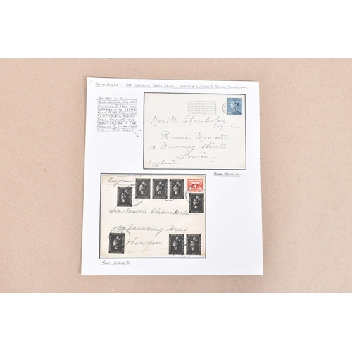 288 - A LARGE ARCHIVE OF POSTCARDS AND LETTERS IN RELATION TO ADOLF HITLERS MEETING WITH NEVILLE CHAMBERLA... 