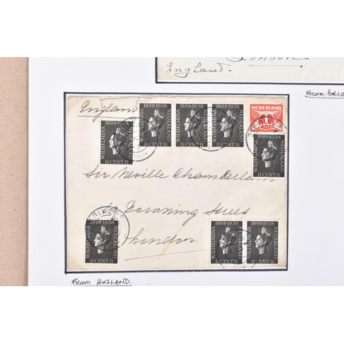 288 - A LARGE ARCHIVE OF POSTCARDS AND LETTERS IN RELATION TO ADOLF HITLERS MEETING WITH NEVILLE CHAMBERLA... 