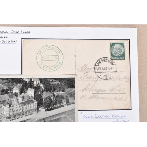 288 - A LARGE ARCHIVE OF POSTCARDS AND LETTERS IN RELATION TO ADOLF HITLERS MEETING WITH NEVILLE CHAMBERLA... 