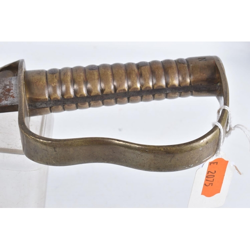 295 - A BRITISH 19TH CENTURY WILKINSON PIONEERS SAW BACK SWORD ,one side of the blade features a broad arr... 