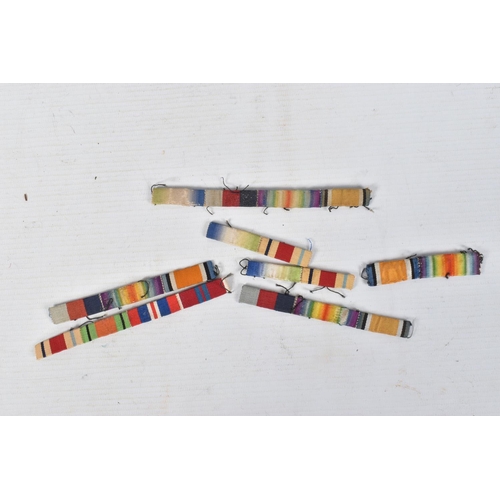 328 - A LARGE SELECTION OF MEDAL RIBBONS, M.I.D OAK LEAVES AND CLOTH INSIGNIA, the medal ribbons are brand... 