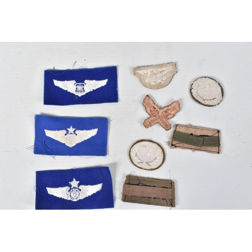 328 - A LARGE SELECTION OF MEDAL RIBBONS, M.I.D OAK LEAVES AND CLOTH INSIGNIA, the medal ribbons are brand... 