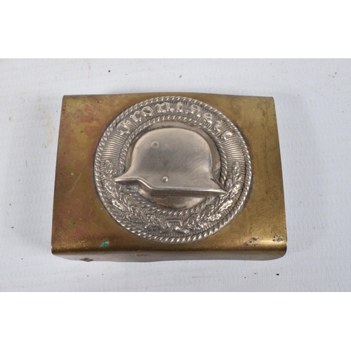 331 - TWO POST WWI BELT BUCKLES, the first is a 1920's Stahlhelm belt buckle, the second is a WWI or post ... 