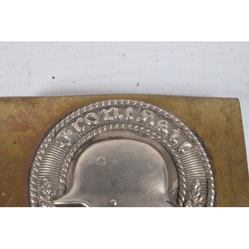 331 - TWO POST WWI BELT BUCKLES, the first is a 1920's Stahlhelm belt buckle, the second is a WWI or post ... 