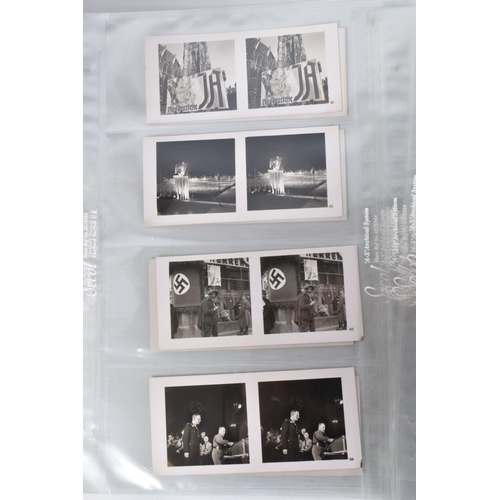 336 - A COLLECTION OF ONE HUNDRED GERMAN PARTY STEREO CARDS, these feature the Austrian Anschluss celebrat... 