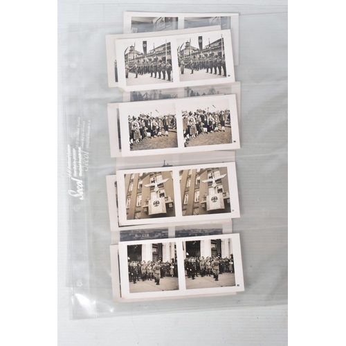 336 - A COLLECTION OF ONE HUNDRED GERMAN PARTY STEREO CARDS, these feature the Austrian Anschluss celebrat... 