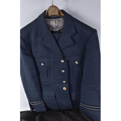 355 - A NICE SELECTION OF MILITARY DRESS UNIFORMS, this includes a RAF mess dress with a 38 inch chets jac... 