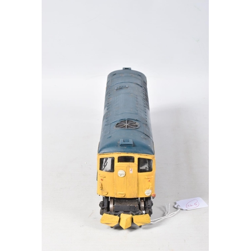 208 - AN UNBOXED KIT BUILT O GAUGE CLASS 26 LOCOMOTIVE, No.26 033, B.R. blue livery, has been constructed ... 