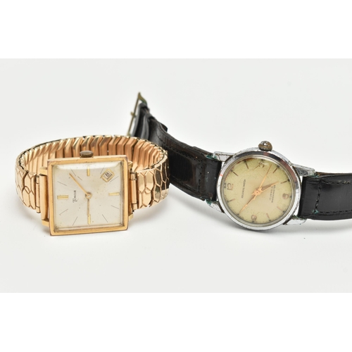 110 - TWO WRISTWATCHES, the first a hand wound movement, round dial signed 'Colonial Watch', Arabic numera... 