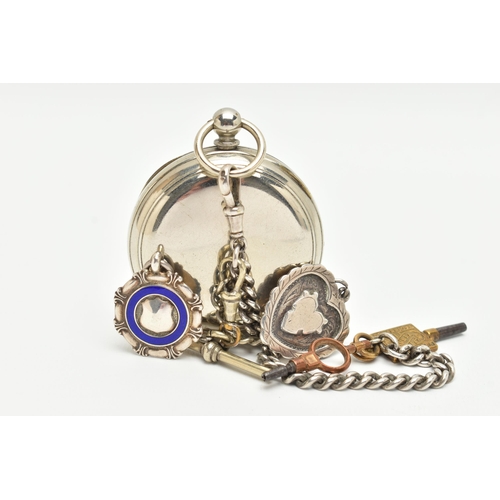 115 - AN OPEN FACE POCKET WATCH, key wound movement, Roman numerals, subsidiary second dial, signed 'G. Sm... 