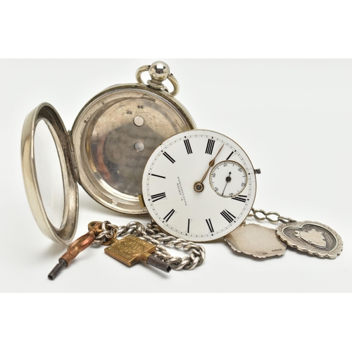 115 - AN OPEN FACE POCKET WATCH, key wound movement, Roman numerals, subsidiary second dial, signed 'G. Sm... 