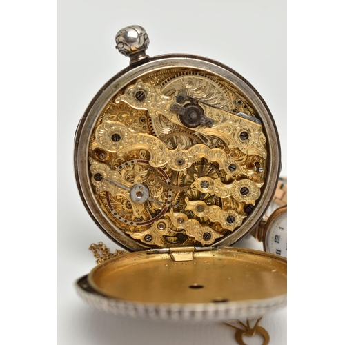 29 - TWO LADYS WRISTWATCHES, A NECKLACE AND AN OPEN FACE POCKET WATCH, to include a 9ct gold 'Hirco' manu... 