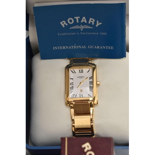 192 - SIX WIRSTWATCHES, to include a boxed 'Rotary' quartz 2170, fitted with a bracelet and folding clasp,... 